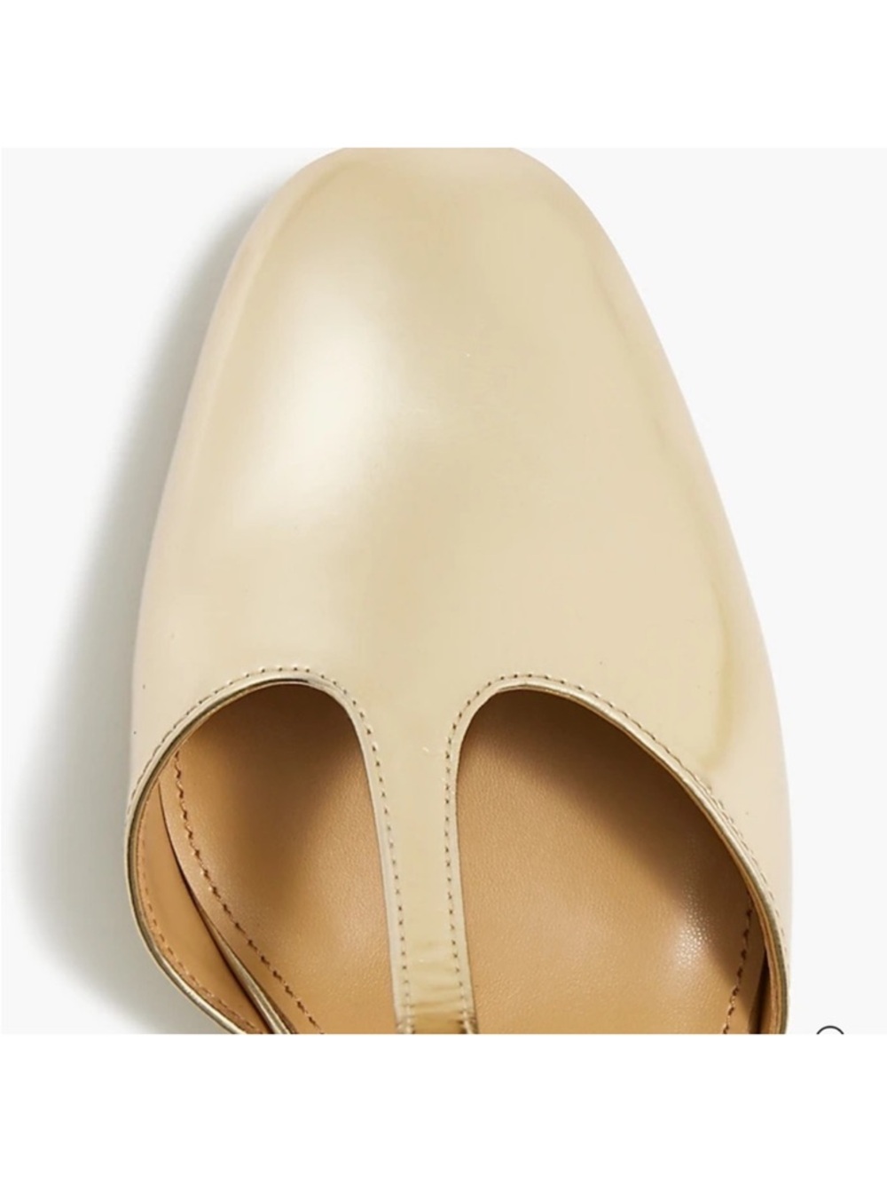 J. Crew gold t-strap heels - Picture 2 of 12